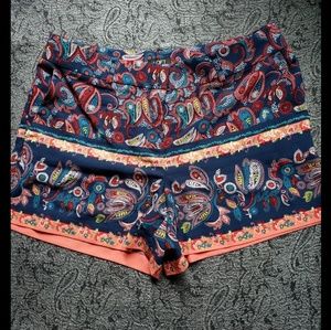 Silky Paisley Loft Shorts